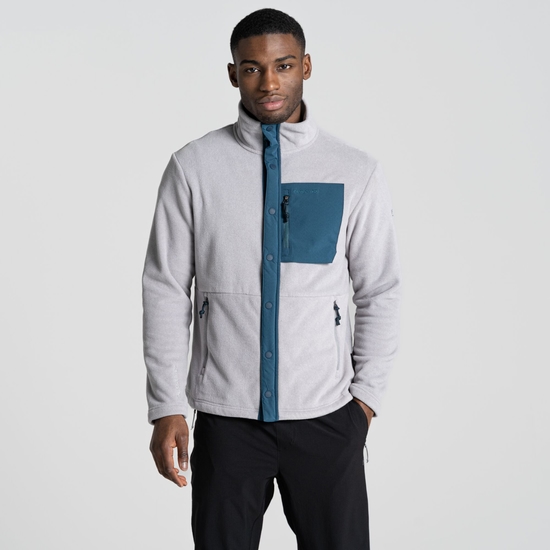 Men's Polartec Argo Full Zip Fleece | Soft Grey Marl