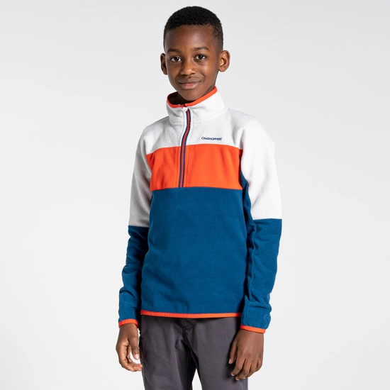 Kid's Linden Half Zip Fleece | Poseidon Blue / Lunar Grey