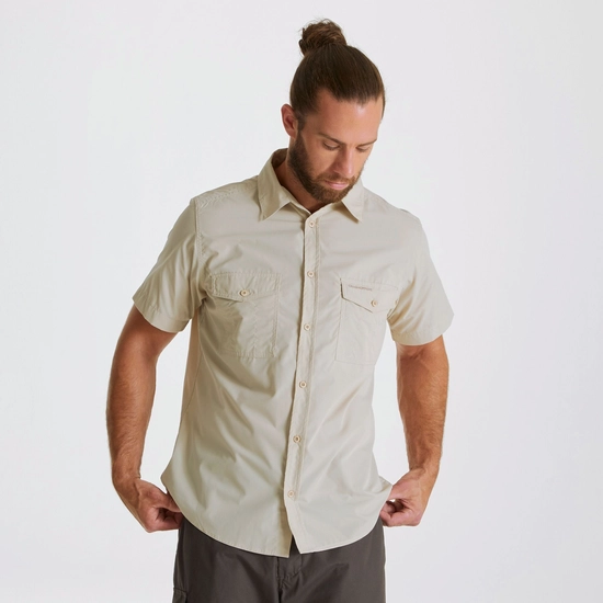 Men's Kiwi Short Sleeved Shirt | Oatmeal