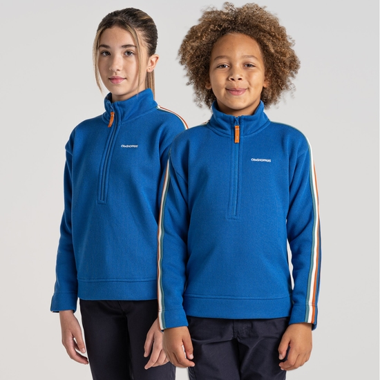 Kid's Rey Half Zip Fleece | Bolt Blue