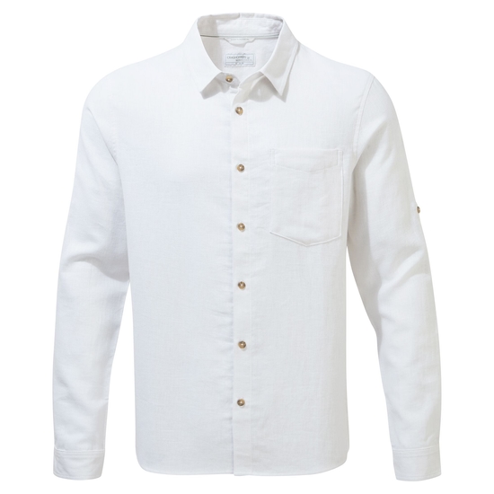 Men's Nosibotanical Lagarto Long Sleeved Shirt | White