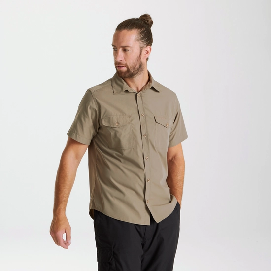 Men's Kiwi Short Sleeved Shirt | Pebble