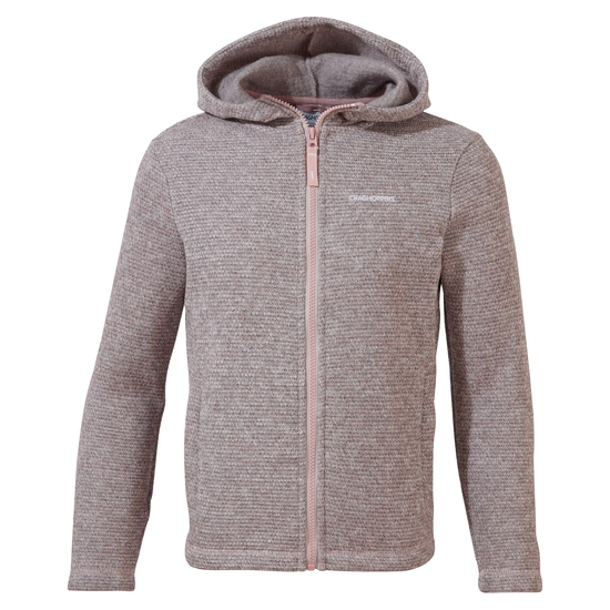 Kids' Shiloh Hooded Fleece Jacket | Pink Clay Marl