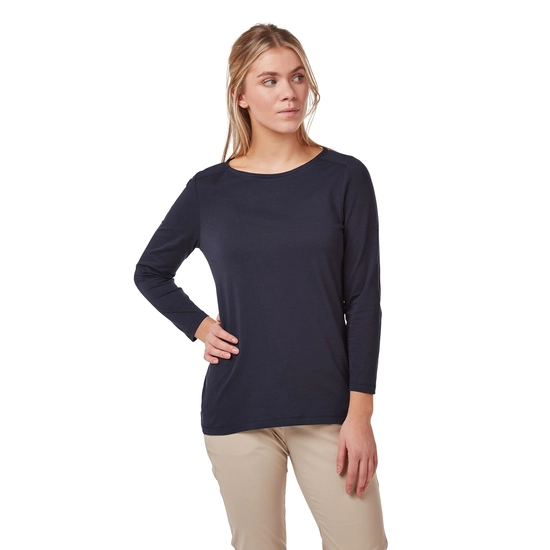 Blanca 3/4 Sleeved Top | Blue Navy