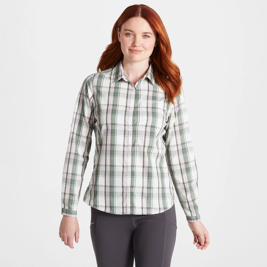 Women's Kiwi II Long Sleeved Shirt | Sage Check