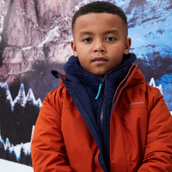 Kid's Harue Insulated Jacket | Potters Clay / Blue Navy