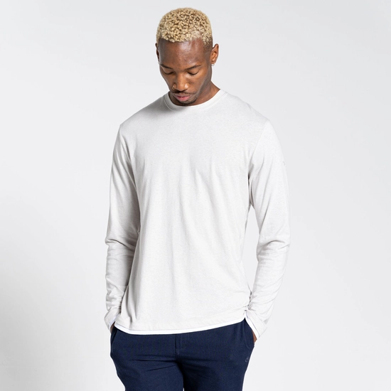 Men's Nosibotanical Coulter Long Sleeved T-Shirt | Silver Cloud
