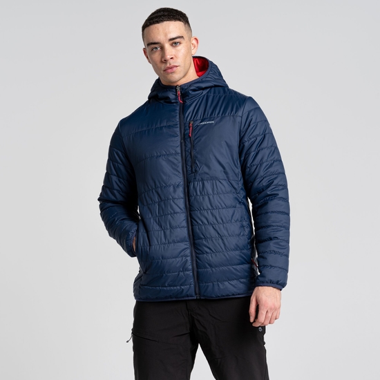 Men's CompressLite VI Hooded Jacket | Blue Navy / Chili Red