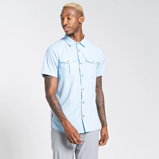 Men's Nosilife Adventure II Short Sleeved Shirt | Harbour Blue