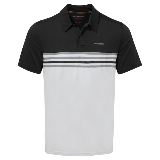 Men's NosiLife Pro Short Sleeved Polo | Black / Optic White