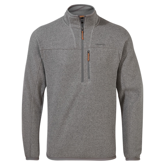 Men's Torney Half Zip Fleece | Soft Grey Marl