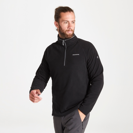 Men's Corey Half Zip Fleece | Black