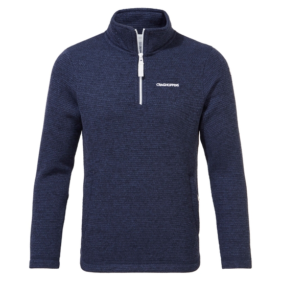 Kids' Shiloh Half Zip Fleece | Blue Navy Marl