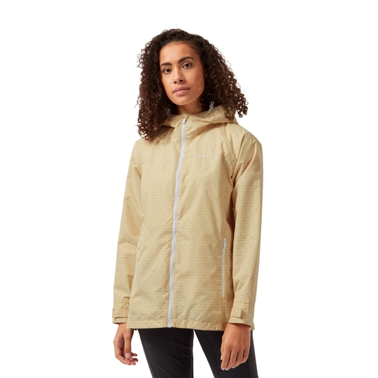 Women's Waterproof Laurel Jacket | Flax Yellow Print