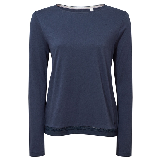 Women's Nosibotanical Magnolia Long Sleeved Top | Blue Navy