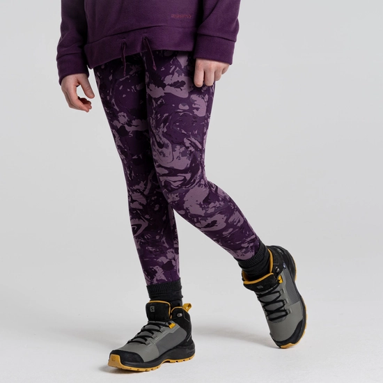 Kid's Kiwi Legging | Damson Print