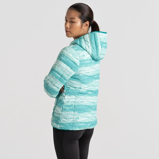 Women's Compresslite VIII Hooded Jacket | Ocean Green Print / Mystic Green
