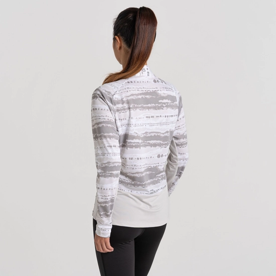 Women's Dynamic Pro Half Zip T-Shirt | Lunar Grey Print
