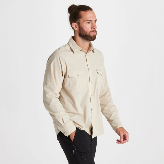 Men's Kiwi Long Sleeved Shirt | Oatmeal