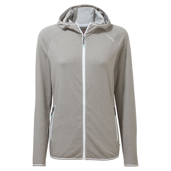Women's Nosilife Milanta Hooded Top | Soft Grey Marl