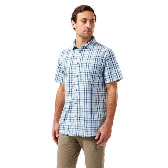 Vernon Short Sleeved Shirt | Harbour Blue Check