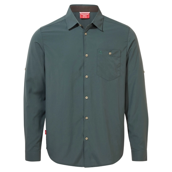 Men's Nosilife Nuoro Long Sleeved Shirt | Spruce Green
