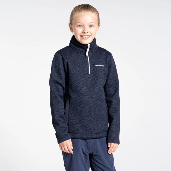 Kids' Shiloh Half Zip Fleece | Blue Navy Marl