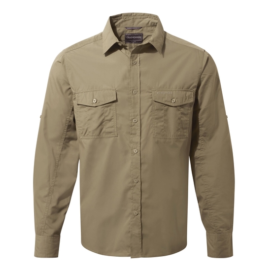 Men's Kiwi Long Sleeved Shirt | Pebble