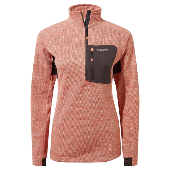 Women's Trina Half Zip Fleece | Fusion Coral