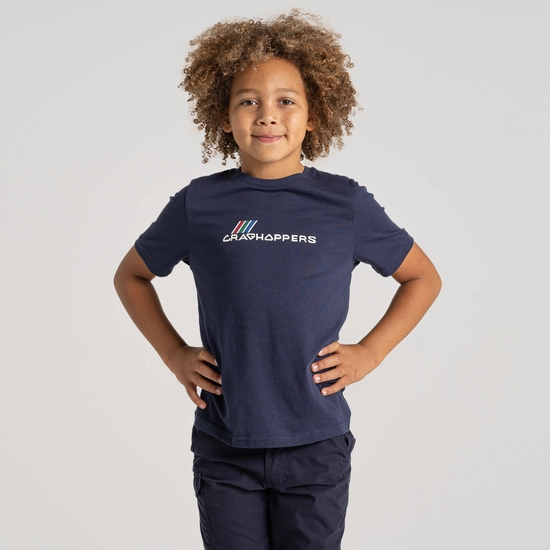 Kid's Ellis Short Sleeved T-Shirt | Blue Navy Brand Carrier