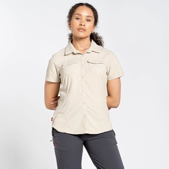 Women's Nosilife Adventure II Short Sleeved Shirt | Desert Sand