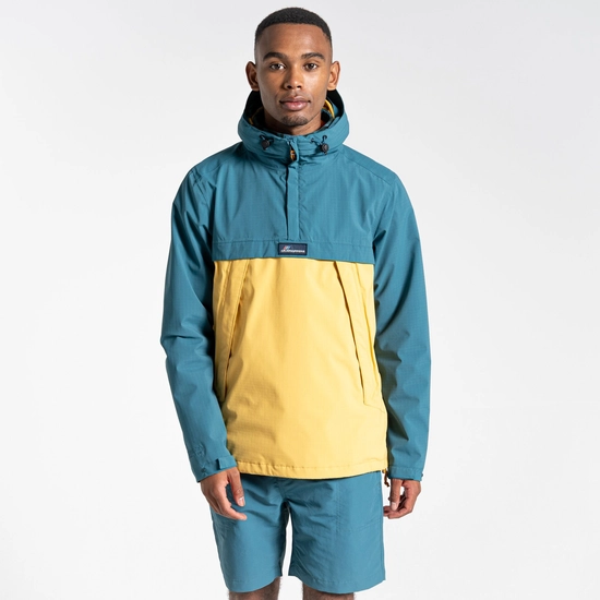 Waterproof Anderson Cagoule | Sacramento Green / Sunrise Yellow