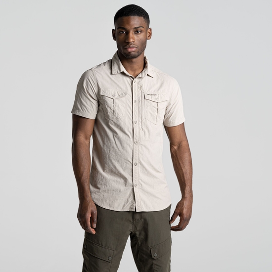 Men's Nosilife Adventure II Short Sleeved Shirt | Parchment