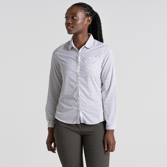 Women's NosiLife Gisele Long Sleeved Shirt | Soft Moss Print