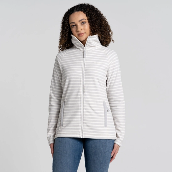 Women's Ella Fleece Jacket | Lunar Grey Stripe