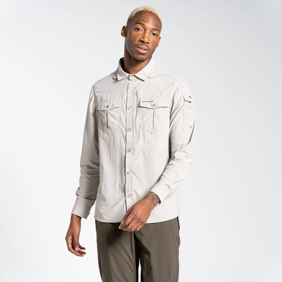 Men's Nosilife Adventure II Long Sleeved Shirt | Parchment