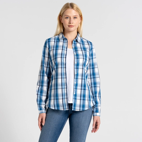 Women's Kiwi II Long Sleeved Shirt | Yale Blue Check