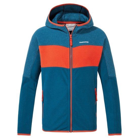 Kid's Linden Hooded Fleece Jacket | Poseidon Blue
