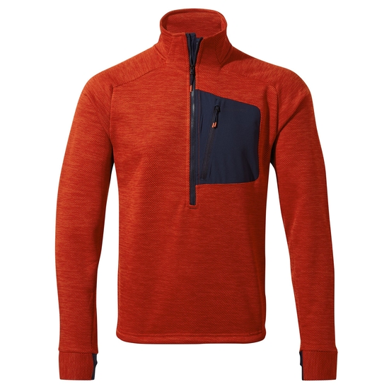 Men's Tarbert Half Zip Fleece | Chili Red