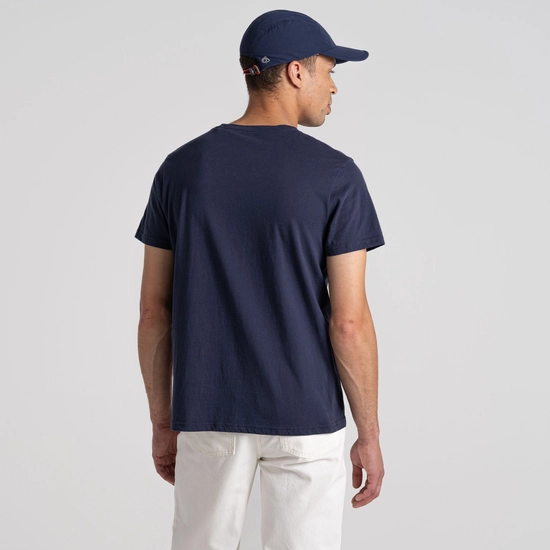 Men's Lucent Short Sleeved T-Shirt | Blue Navy Outside