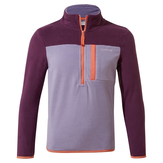 Kid's Tama Half Zip Fleece | Damson / Purple Haze