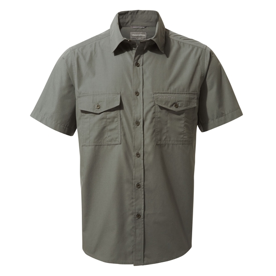 Men's Kiwi Short Sleeved Shirt | Dark Grey