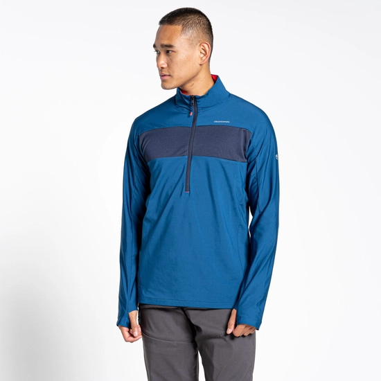 Men's Nosilife Valens Half Zip Top | Poseidon Blue