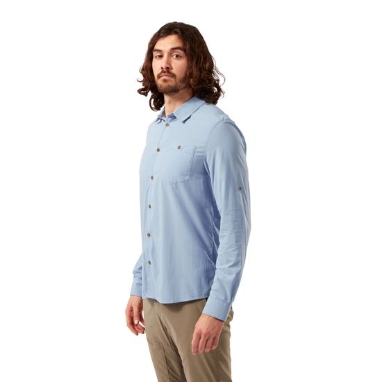 Men's Nosilife Nuoro Long Sleeved Shirt | Harbour Blue