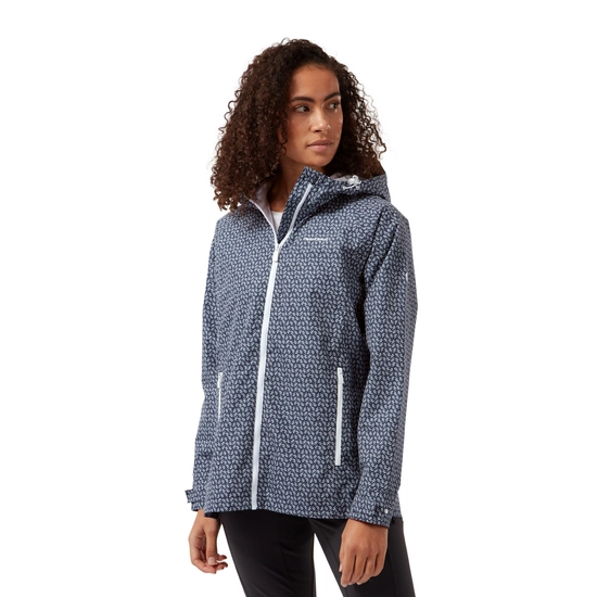 Women's Waterproof Laurel Jacket | Blue Navy Print