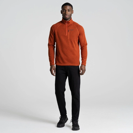 Men's Grindell Half Zip Fleece | Potters Clay