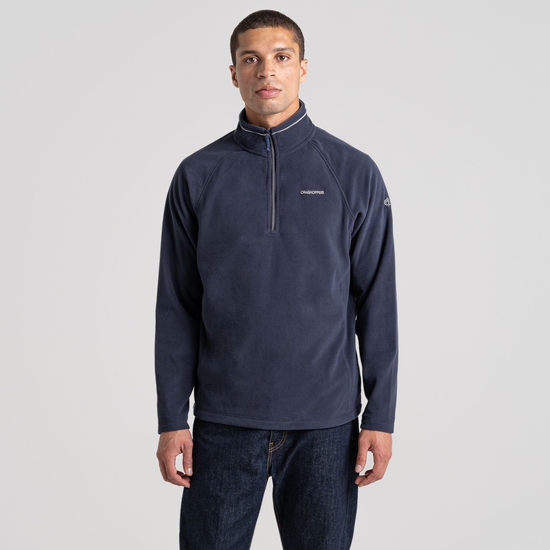 Men's Corey Half Zip Fleece | Dark Navy / Blue Navy Marl
