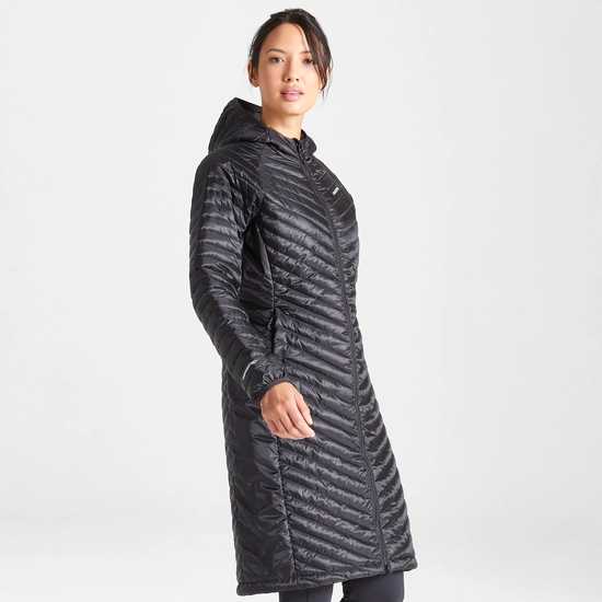 Women's Insulated ExpoLite Long Hooded Jacket | Black