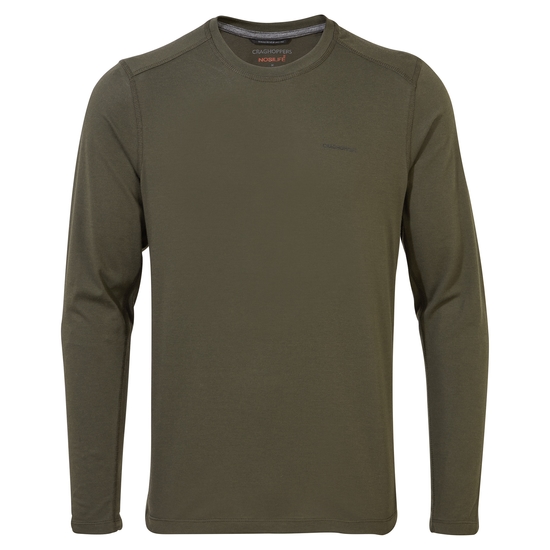 Men's NosiLife Talen Long Sleeved T-Shirt | Woodland Green