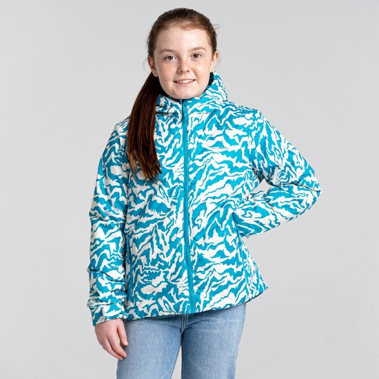 Kid's Aminda Insulated Jacket | Scuba Blue Print